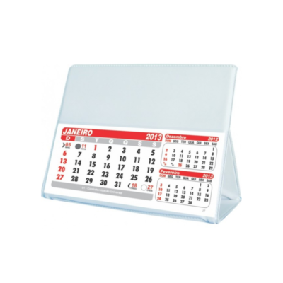 calendario de mesa em PVC